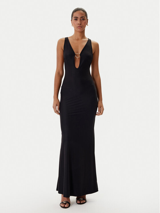 Guess Guess Vakarinė suknelė O6RK02 KCDE0 Juoda Regular Fit