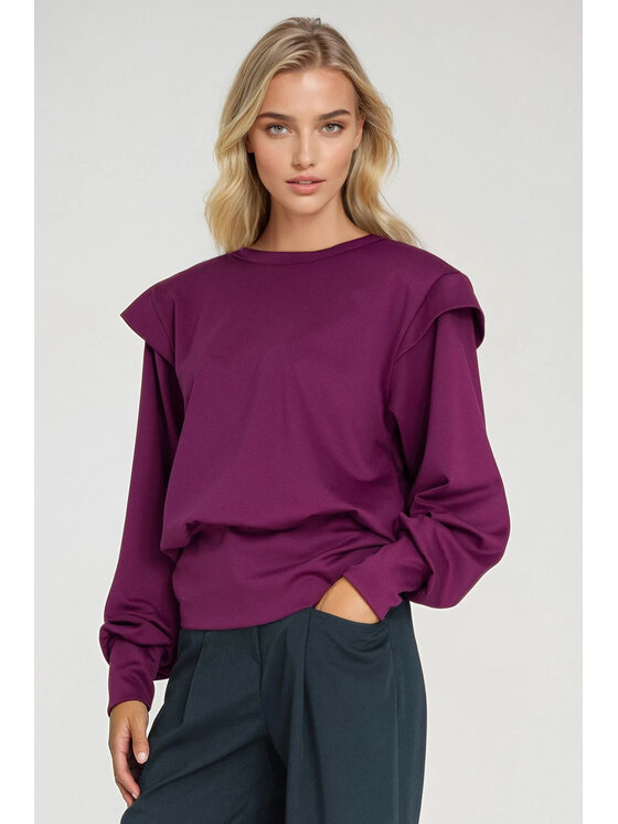 NIFE NIFE Mikina BL10 Fialová Oversize