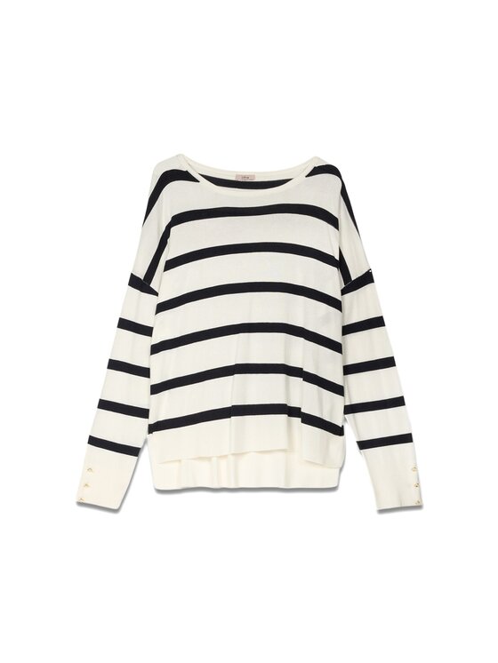 Oltre Oltre Cardigan M365E001710N0R2 Bianco Over Fit