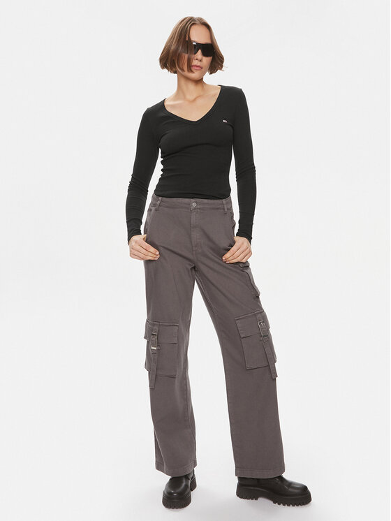 Tommy Jeans Tommy Jeans Halenka Essential DW0DW17990 Černá Slim Fit
