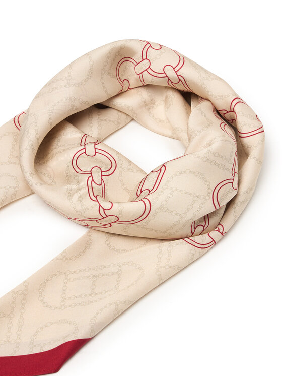 Tommy Hilfiger Tommy Hilfiger Шаль Chain Silk Large Scarf AW0AW18277 Червоний