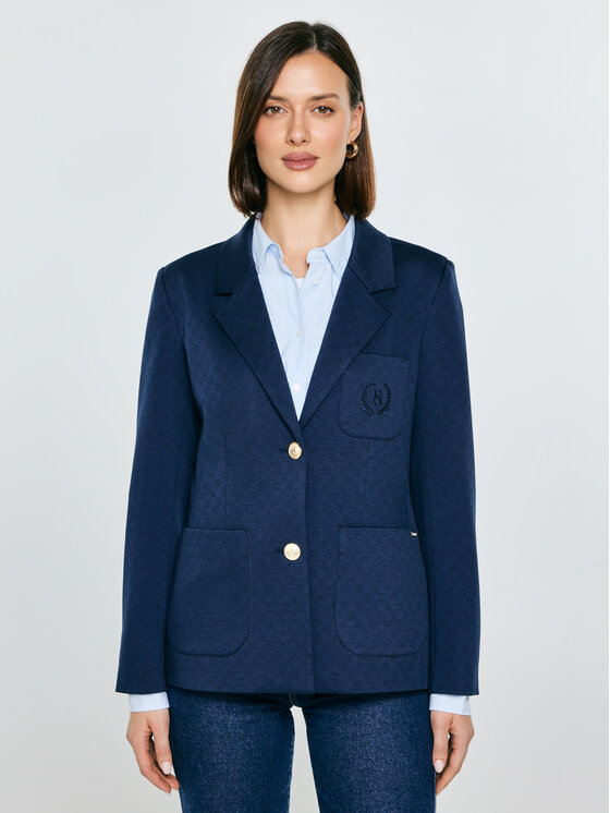 BIG STAR BIG STAR Marynarka NORBIA Granatowy Slim Fit