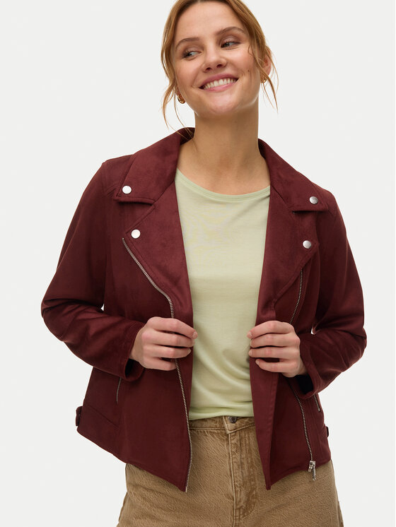 Vero Moda Vero Moda Bunda z imitace kůže Jose 10300938 Bordó Regular Fit