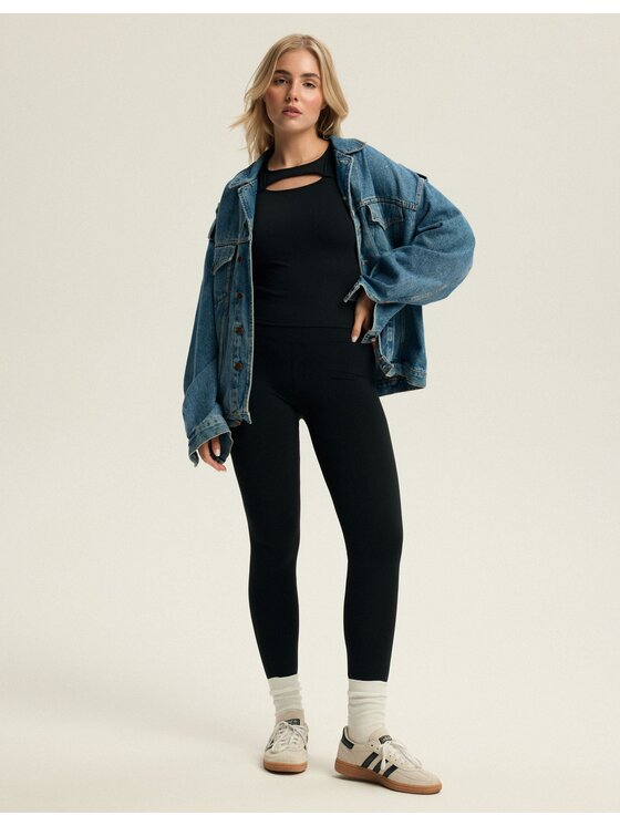 Esotiq Esotiq Legginsy 43780 Czarny Slim Fit