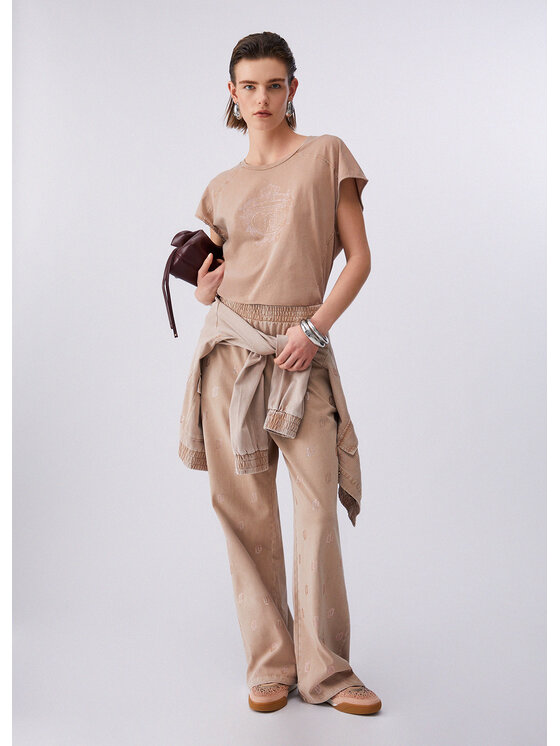 Liu Jo Liu Jo T-shirt TA6168JS923L9043 Beige Regular Fit