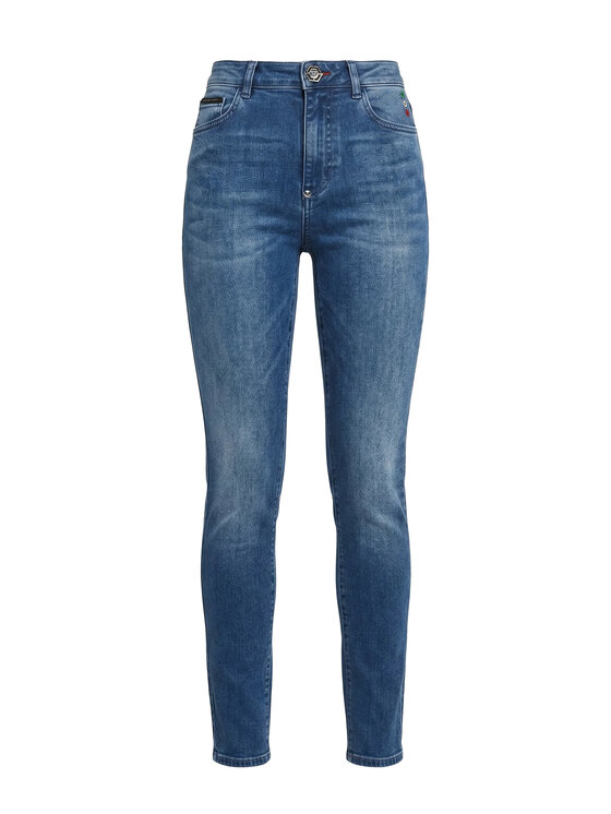 PHILIPP PLEIN PHILIPP PLEIN Jegginsy 31776 Niebieski