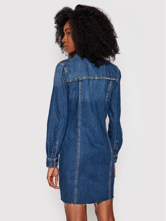 Vestito di jeans Velvet W1YK74 D32Q6 Blu scuro