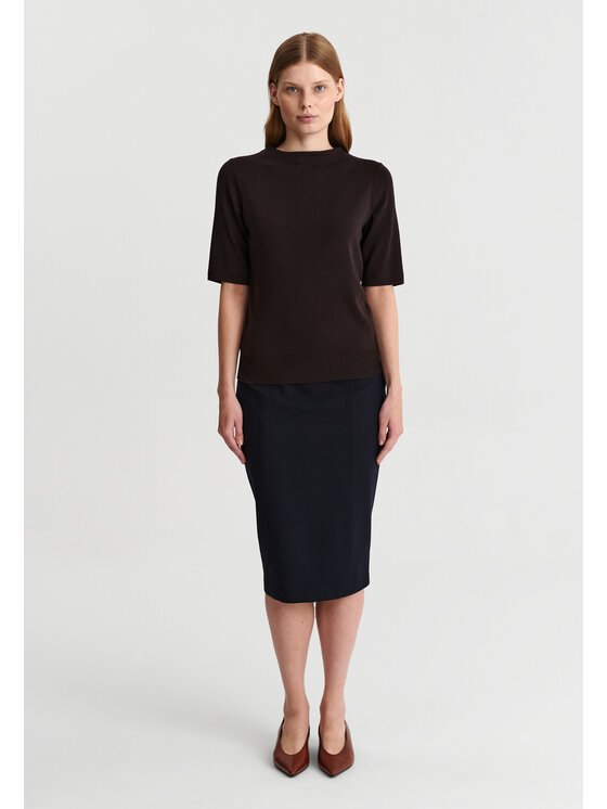 TATUUM TATUUM Bluzka MOLES Brązowy Classic Fit