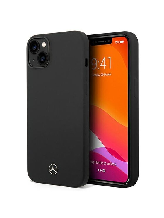 Etui na telefon Mercedes-Benz, Czarne, iPhone 14 Plus