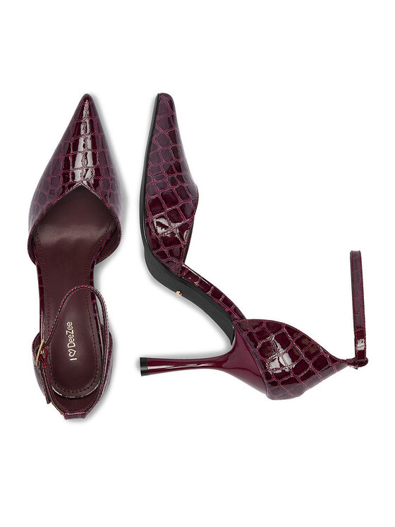 DeeZee DeeZee High Heels CEO-LS6049-10 Dunkelrot