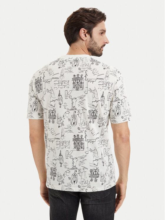 KARL LAGERFELD KARL LAGERFELD Тишърт 755139 563224 Бял Regular Fit