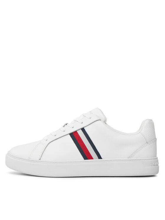 Tommy Hilfiger Tommy Hilfiger Sneakersy Essential Court Sneaker Stripes FW0FW07779 Biela
