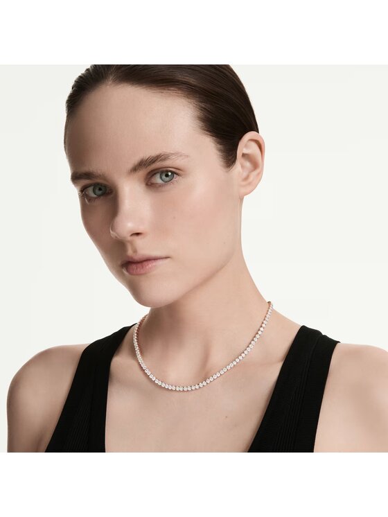 Swarovski Swarovski Naszyjnik Matrix Tennis 5764194 Różowe złoto