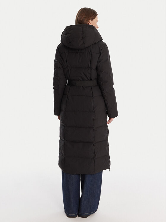 DKNY DKNY Płaszcz zimowy DLEMPP55 Czarny Regular Fit