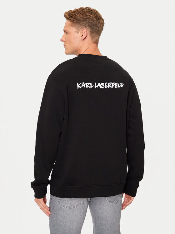 KARL LAGERFELD KARL LAGERFELD Majica dugih rukava 705445 544908 Crna Regular Fit