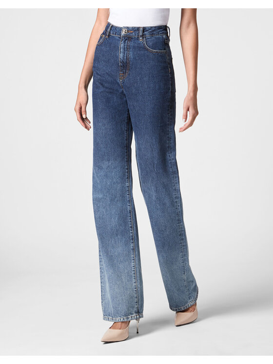 PHILIPP PLEIN PHILIPP PLEIN Jeansy 3475 Niebieski jasny Palazzo Fit
