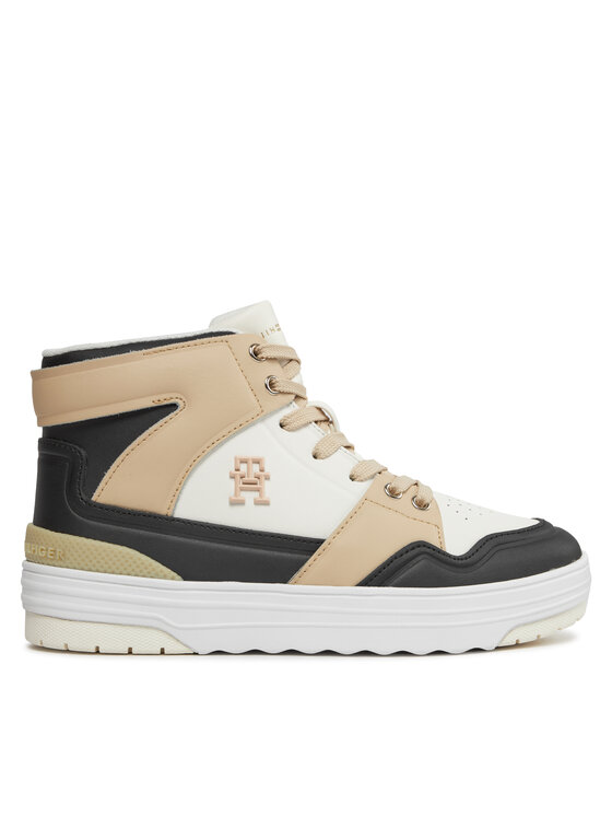 Tommy Hilfiger Sneakersy Th Basket Sneaker Hi FW0FW07757 Béžová