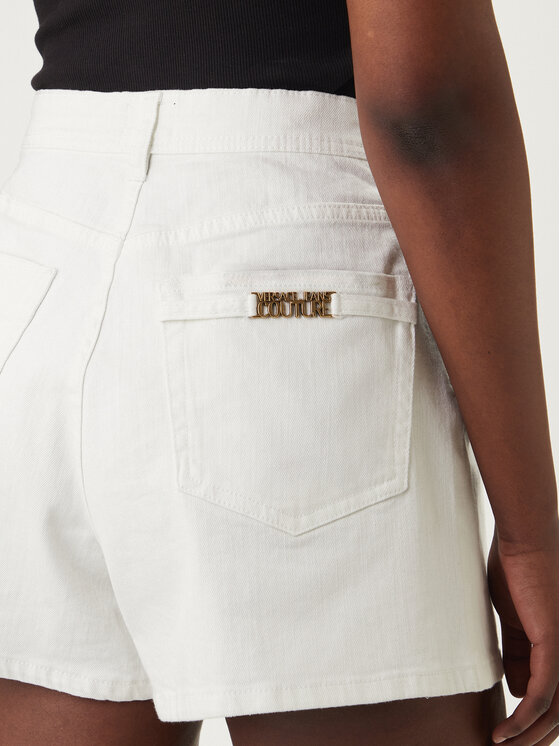 Versace Jeans Couture Versace Jeans Couture Pantaloncini di jeans 80HAD514 CEWCA Bianco Regular Fit