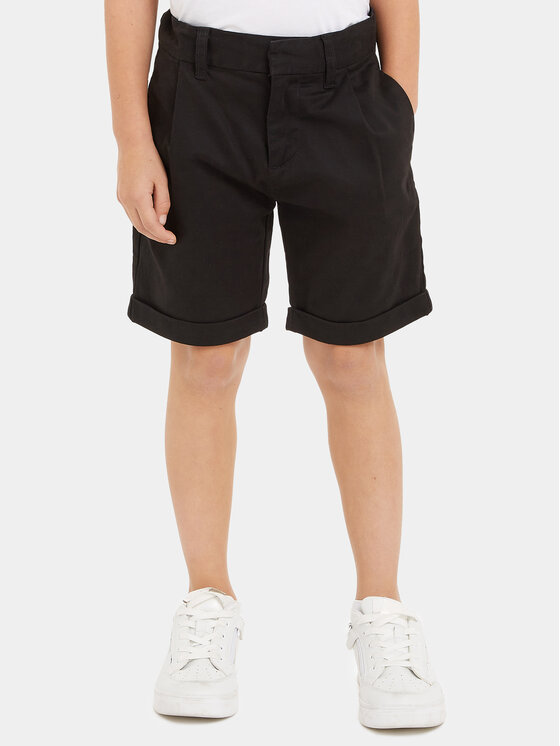 Calvin Klein Jeans Calvin Klein Jeans Šortky z materiálu Ceremony IB0IB02063 Černá Regular Fit