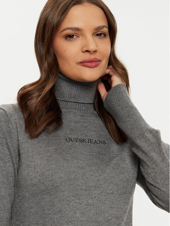 Guess Jeans Guess Jeans Rollkragenpullover W4BR15 Z3HO2 Grau Regular Fit