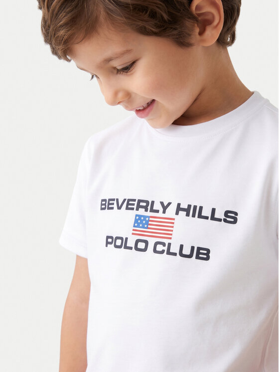 Beverly Hills Polo Club Beverly Hills Polo Club Póló P-SS26B-TS0132 Fehér Regular Fit