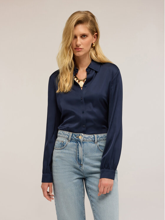 Motivi Motivi Camicia 5192Q000846N034 Blu Regular Fit