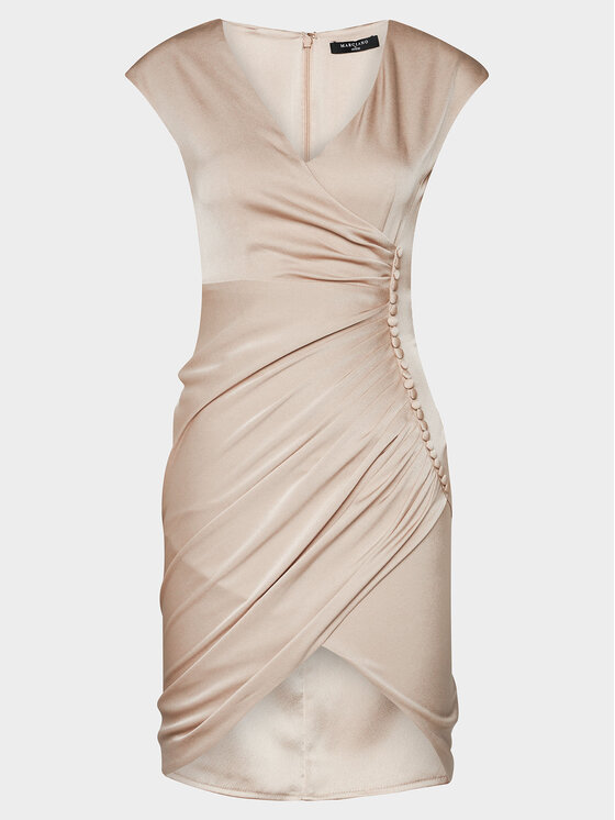 Marciano Guess Marciano Guess Kokteilinė suknelė Laing 4RGK40 9948Z Smėlio Regular Fit