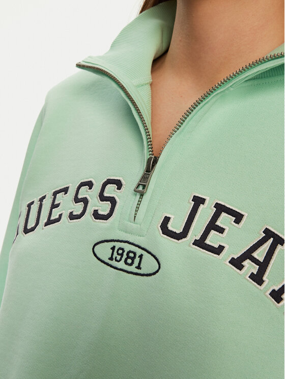 Guess Jeans Guess Jeans Bluza W5RQ25 K68I4 Zielony Regular Fit