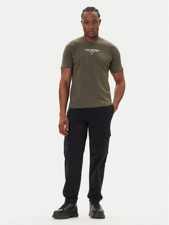 Alpha Industries Alpha Industries Marškinėliai Sky Wolf 258510 Žalia Regular Fit