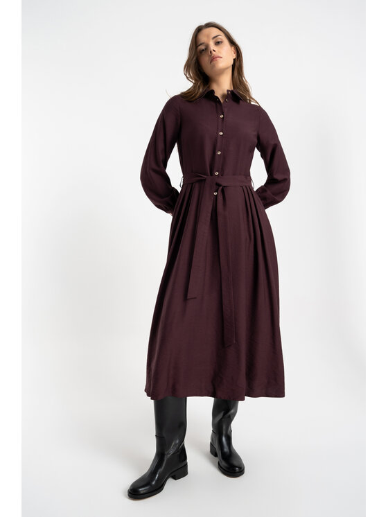 CLICK CLICK Sukienka codzienna 60-6030 Bordowy Regular Fit