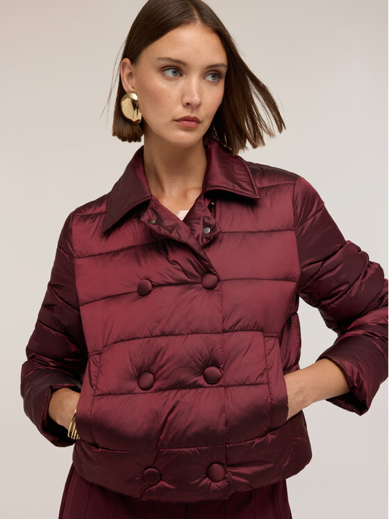 Motivi Motivi Giubbotto piumino F015Q000747N036 Bordeaux Boxy Fit