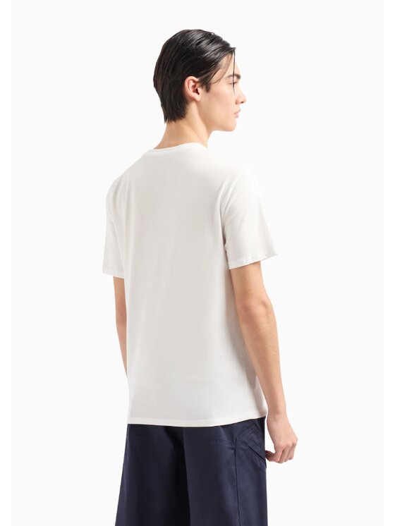 Armani Exchange Armani Exchange Tričko 3DZTAC ZJ9TZ Biela Regular Fit