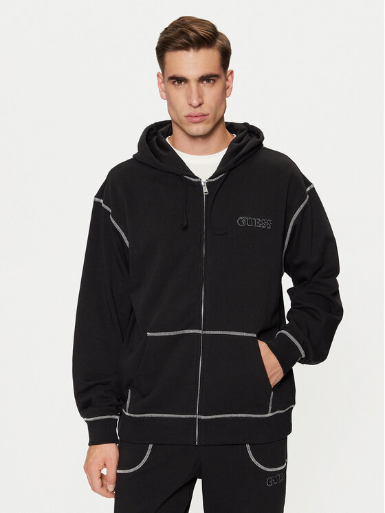 Guess Guess Bluză U5RQ02 KCO31 Negru Regular Fit