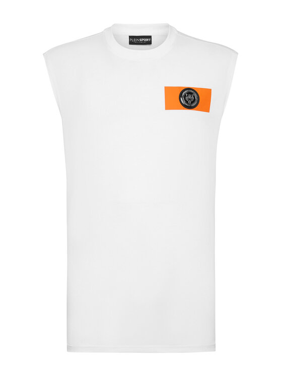 Plein Sport Plein Sport Tank top 8221 Biały Regular Fit
