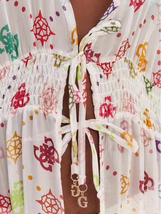 Guess Guess Vestito da spiaggia E6GK08 WE550 Bianco Regular Fit