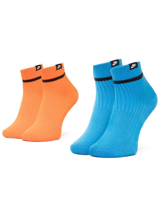 Nike Lot de 2 paires de chaussettes hautes femme SK0206 910 Orange 