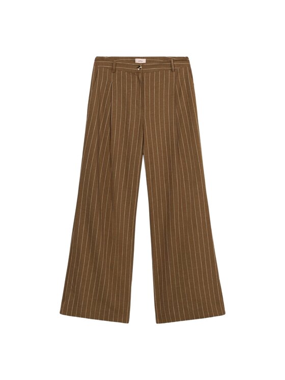 Oltre Oltre Pantaloni di tessuto P078R108643N0V2 Verde Baggy Fit