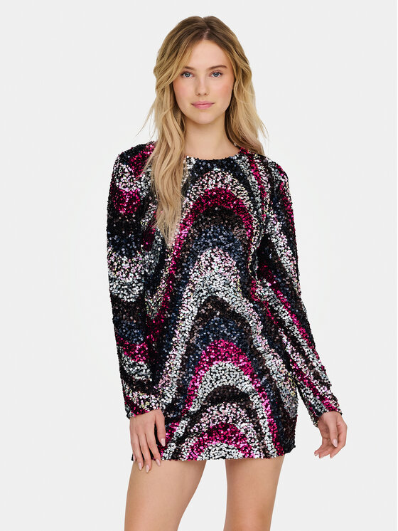 ONLY ONLY Koktejlové šaty Sofie 15334081 Barevná Slim Fit