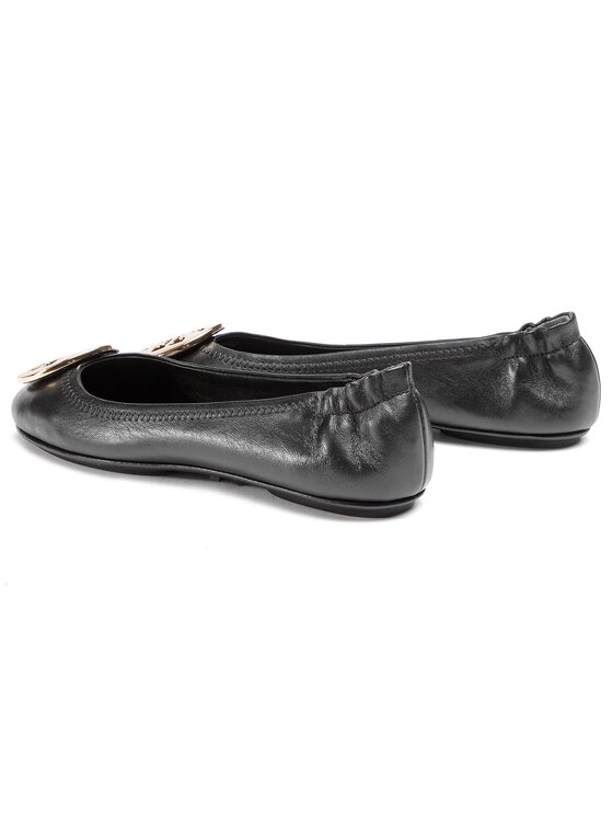 Tory Burch Tory Burch Baleríny Minnie Travel Ballet With Metal Logo 50393 Černá