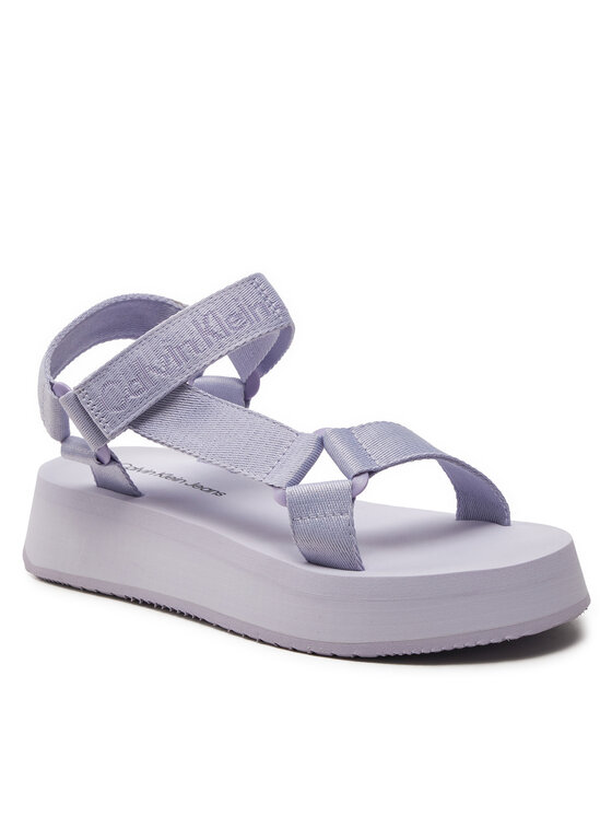 Calvin Klein Jeans Calvin Klein Jeans Sandale Sandal Velcro Webbing In Mtl YW0YW01480 Ljubičasta