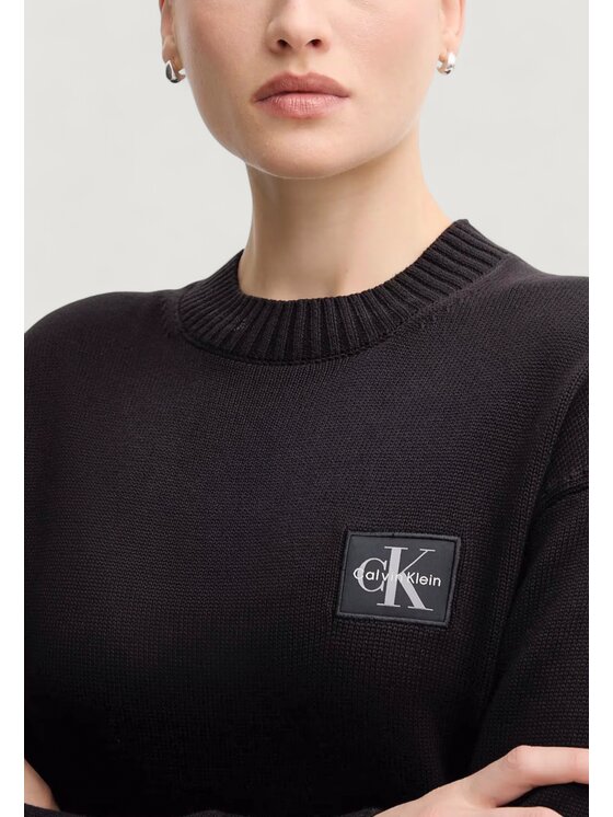 Calvin Klein Jeans Calvin Klein Jeans Maglione CK EMBRO BADGE SWEAT Nero Sweat Fit