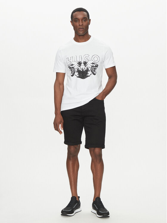 HUGO HUGO Jeansshorts 50537718 Schwarz Regular Fit