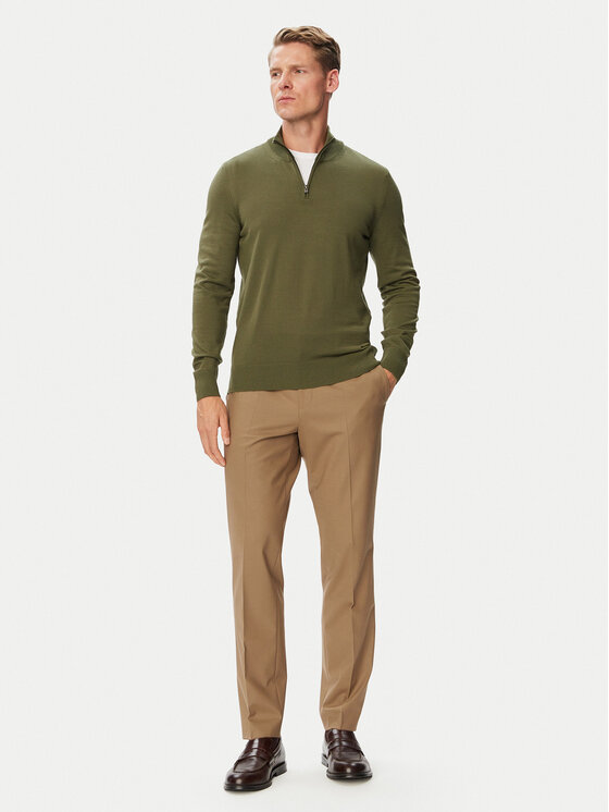 BOSS BOSS Пуловер H-Ebenji 50565499 Тъмнозелен Regular Fit