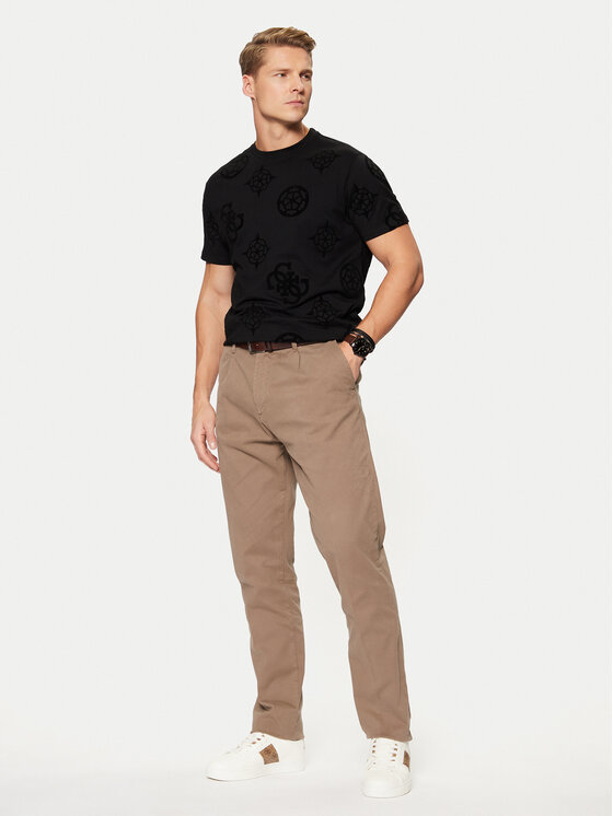 Guess Guess Hlače iz tkanine M4BB27 WGHA1 Rjava Slim Fit