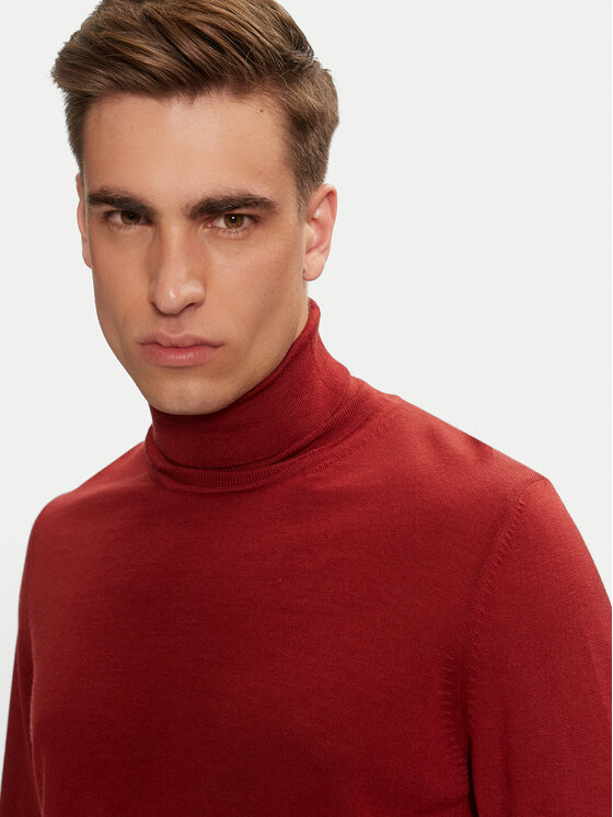 BOSS Boss Rollkragenpullover Musso-P 50468262 Rot Slim Fit