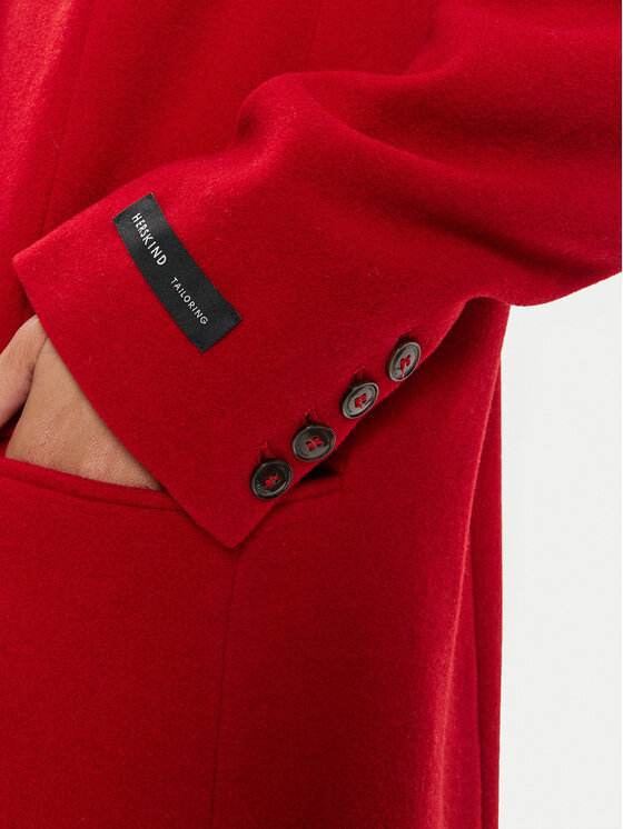 Herskind Herskind Vlněný kabát Drew 5381158 Červená Regular Fit