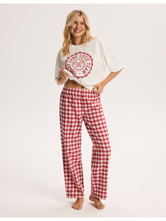 Esotiq Esotiq Piżama 46159 Biały Regular Fit