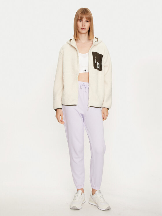 4F 4F Fleecejacke 4FWAW24TFLEF286 Écru Regular Fit