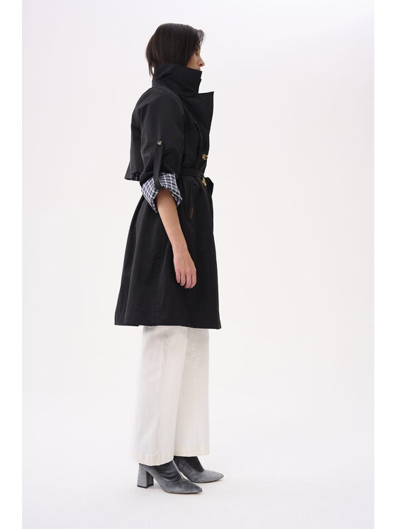 blue shadow blue shadow Trencz Erin BS Czarny Standard Fit