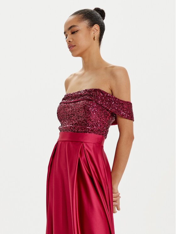Rinascimento Rinascimento Abendkleid CFC0120520003 Dunkelrot Regular Fit